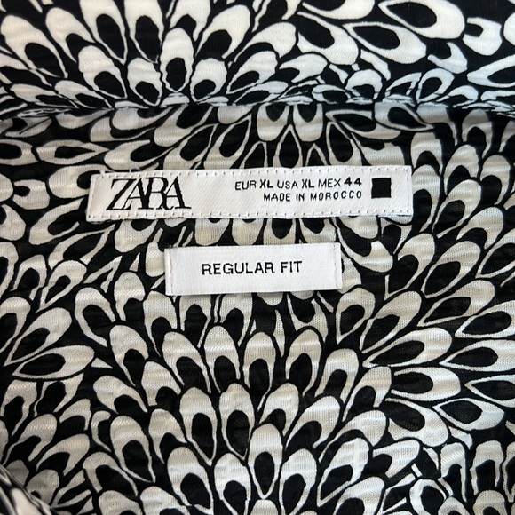 ZARA MENS FLORAL BUTTON DOWN LONG SLEEVE SHIRT - Picture 5 of 7